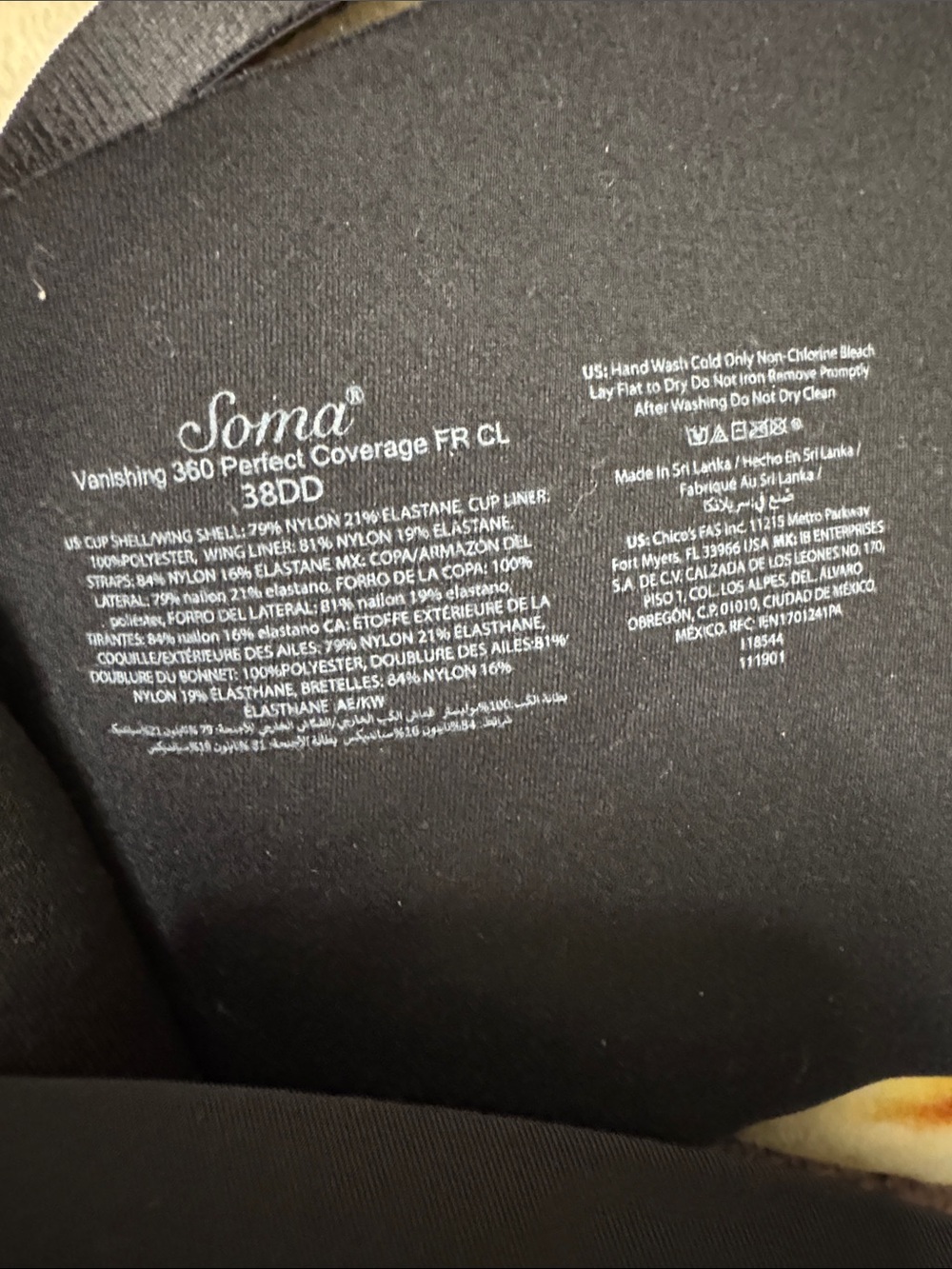 Soma Black Full-Coverage Front-Close Smooth Bra - Picture 3 of 7